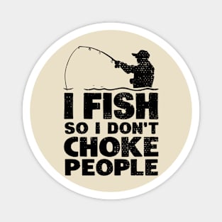 Angler funny design Magnet